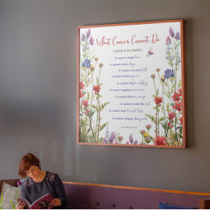 Cancer Encouragement Wildblommor Canvastryck