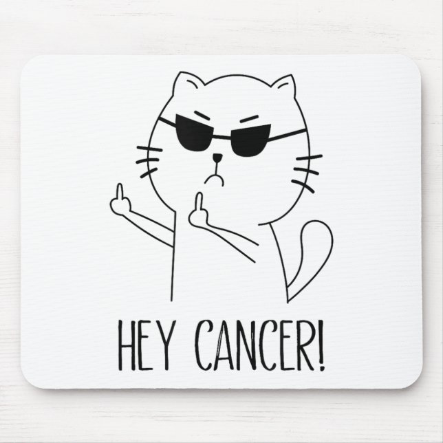Cancer F U, Funny Cat Mitten Finger, F#ck Canc Musmatta (Framsidan)