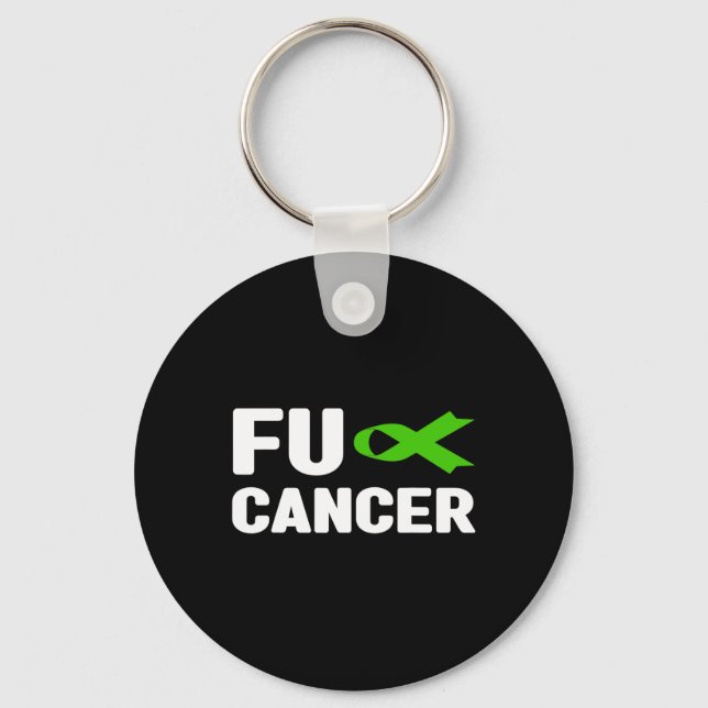 Cancer - Fck Gallgångscancer Medvetenhet 4  Nyckelring (Framsida)