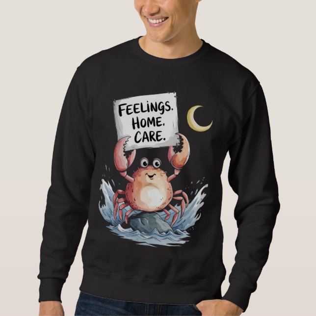 Cancer: Feelings, Home, Care Lång Ärmad Tröja (Framsida)