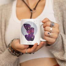 Cancer Feminin Lila Zodiac Design