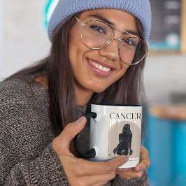 Cancer Feminin Zodiac Design Brown Black 15 OZ Mugg