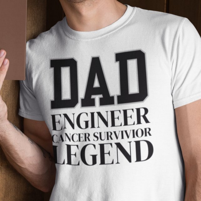 Cancer Fighter Ingenjör Far Gift Survivor T Shirt (Skapare uppladdad)