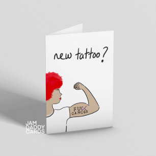 Cancer Fighter Tattoo Kort