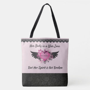 Cancer Fighter, Tote Bag Tygkasse