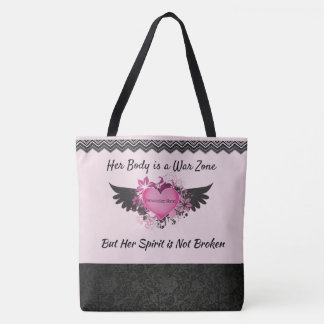 Cancer Fighter, Tote Bag Tygkasse