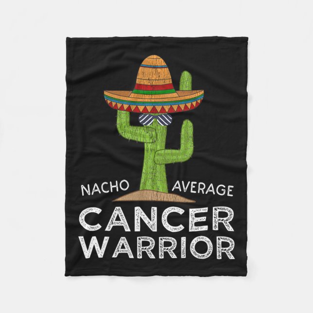 Cancer Fighting Support Funny Cancer Fighter Warri Fleecefilt (Framsidan)