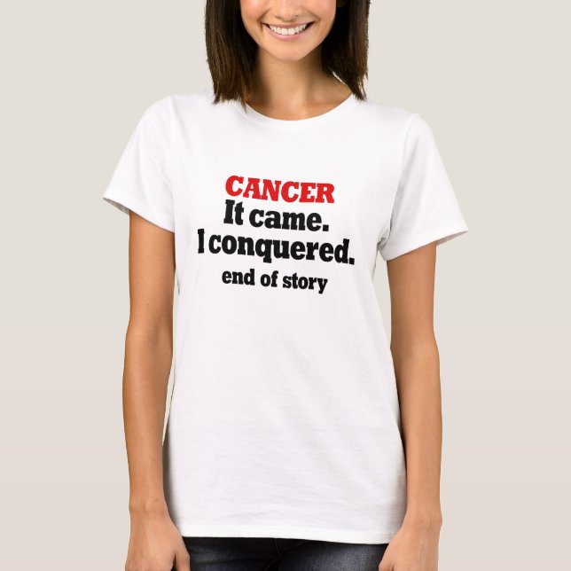 Cancer. Fira fri cancer. Grattis Tee Shirt (Framsida)