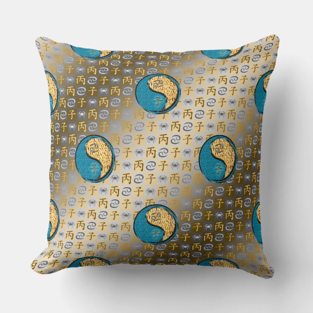 Cancer & Fire Rat Kudde (Framsida)