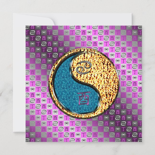 Cancer & Fire Rooster Kort (Framsida)