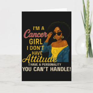 Cancer Flicka Jag Har En Personlighet Du Inte Kan Kort