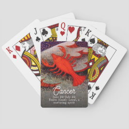 Cancer Födelsedagsfesten Crab Zodiac Sign Casinokort