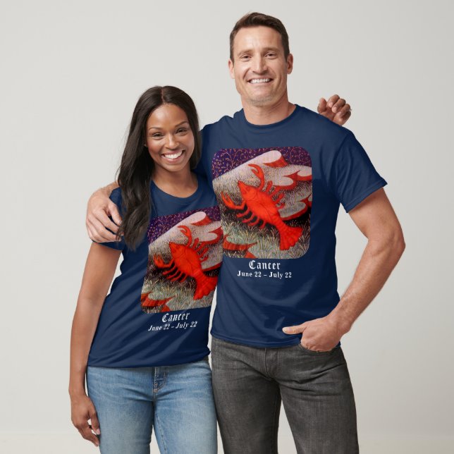 Cancer Födelsedagsfesten Crab Zodiac Sign T Shirt (Unisex)