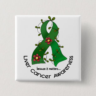 CANCER för blommabandLEVER (det GRÖNA bandet för Knapp