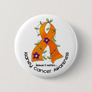 CANCER för blommabandNJURE (med det orange bandet Knapp