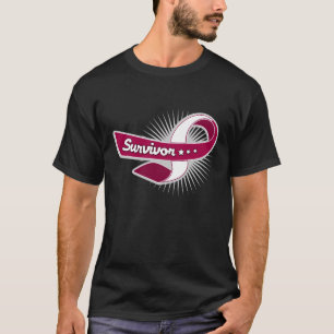 Cancer för hals för canceröverlevandeband t shirt