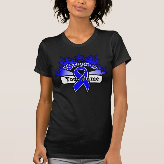 Cancer för kolon för namn för tee shirt (Framsida)