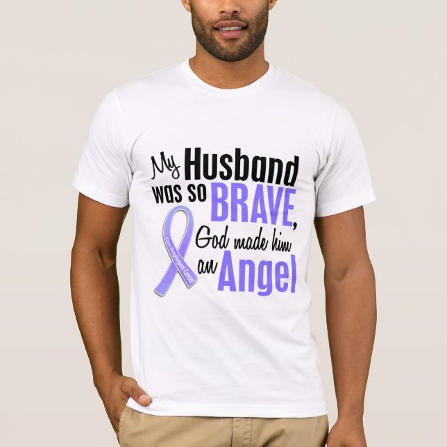 Cancer för make för ängel 1 Esophageal Tee (Framsida)