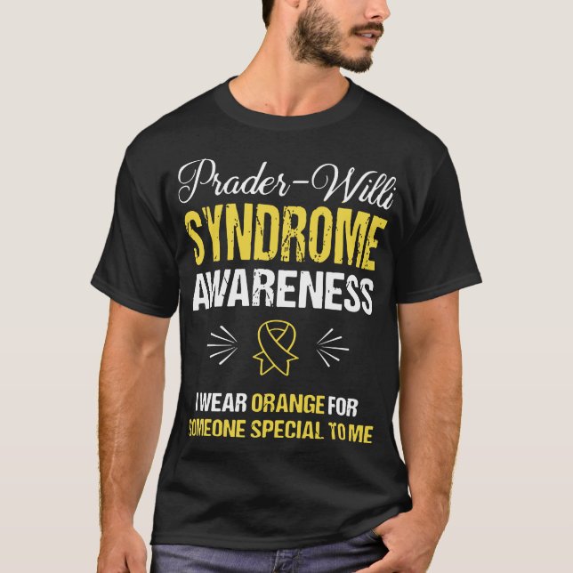 cancer för medvetenhet för praderwilli syndrom t shirt (Framsida)
