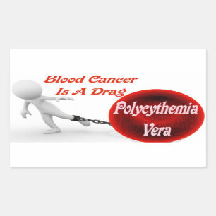 Cancer för PolycythemiaVera blod är en friktion Rektangulärt Klistermärke