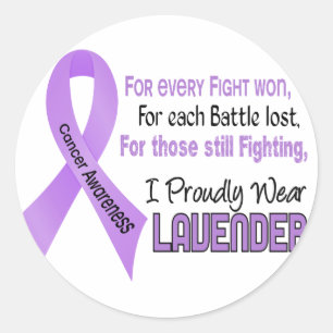 Cancer för varje... Jag är stolt Bära Lavender 1 Runt Klistermärke