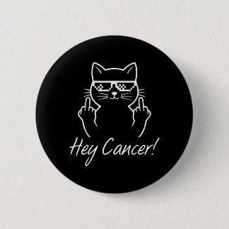 Cancer FU Cancer Rolig Katt Bröstcancer Medvetenhe Knapp