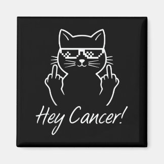 Cancer FU Cancer Rolig Katt Bröstcancer Medvetenhe Magnet