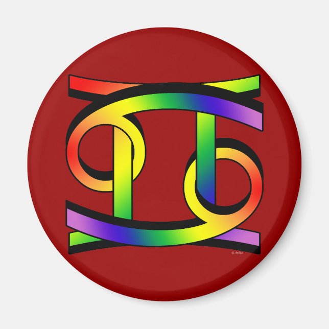 Cancer & Gemini GLBT Magnet (Framsidan)