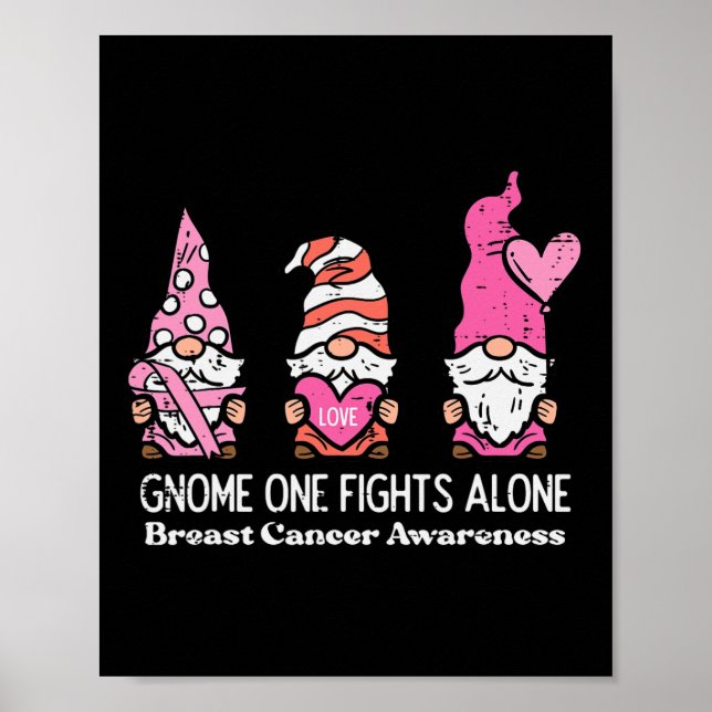 Cancer Gnome One Fights Ensam Awareness Women Mana Poster (Framsidan)
