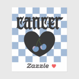 Cancer Gothic Aesthetic Checkered Cherry Art Klistermärken