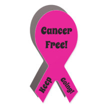 Cancer gratis! Behålla på väg! Ribbon Car Magnet