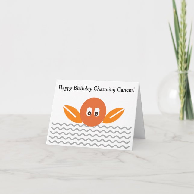 Cancer Grattis på födelsedagen-kort Kort (Framsida)