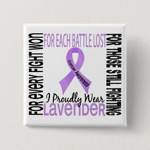 Cancer ha på sig jag Proudly lavendel 2 Knapp