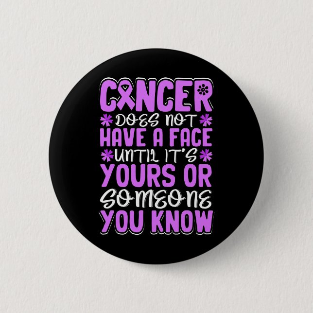 Cancer har ingen Ansikte förrän.. Knapp (Framsida)