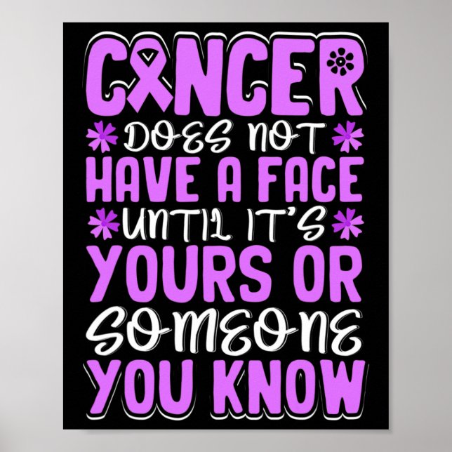 Cancer har ingen Ansikte förrän.. Poster (Framsidan)