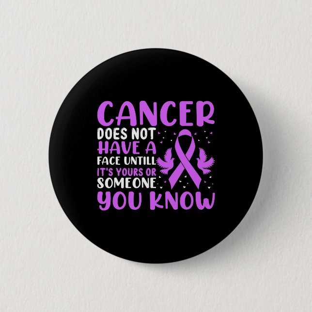 Cancer Har Inte Ett Ansikte Förrän... - Världscanc Knapp (Framsida)