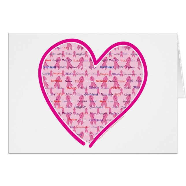 Cancer-Heart Hälsningskort (Framsidan Horizontal)
