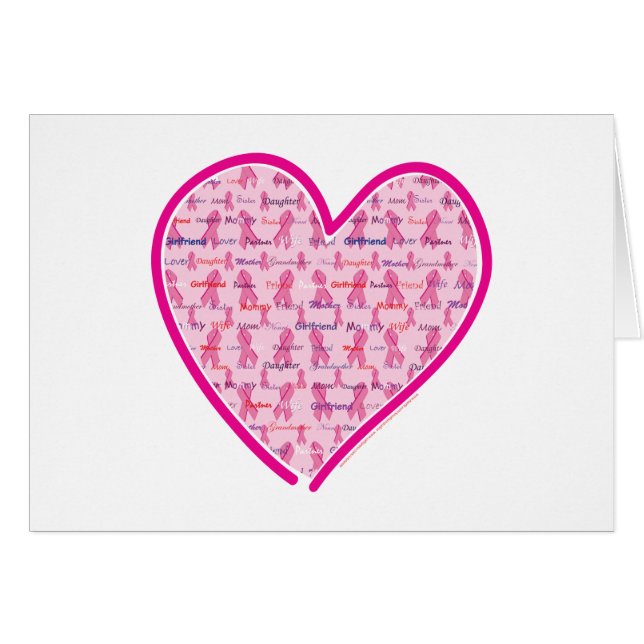 Cancer-Heart Hälsningskort (Framsidan Horizontal)