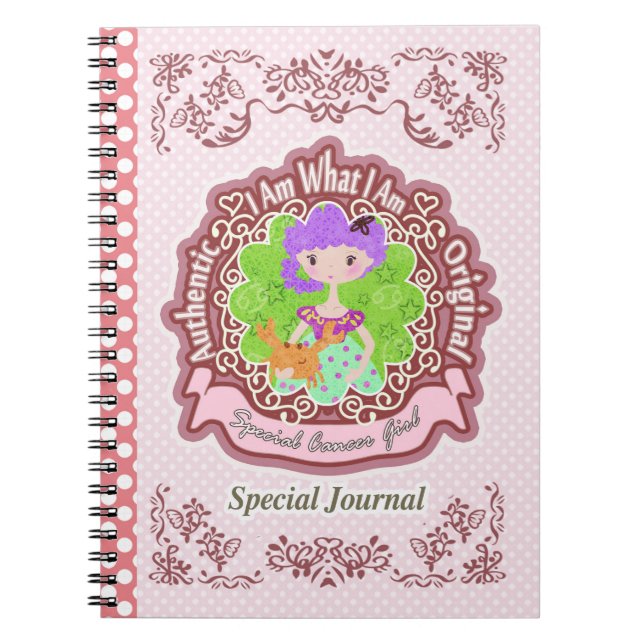 Cancer Horoscope Anteckningsbok (Framsidan)