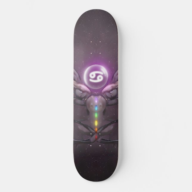 Cancer Horoscope Symbols Skate Board (Framsida)