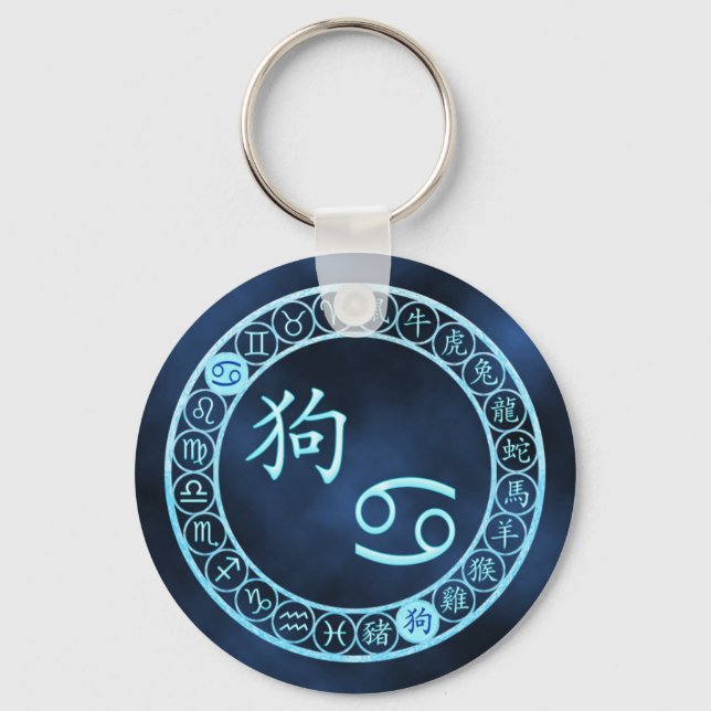 Cancer/Hund Nyckelring (Framsida)