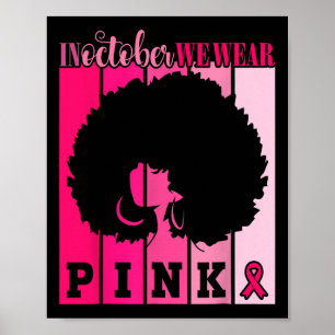 Cancer I oktober Bäror vi Rosa African American Wo Poster