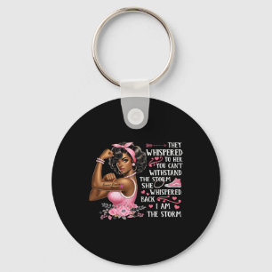 Cancer, jag är Storm Black Women Vi Bäror Rosa Rib Nyckelring