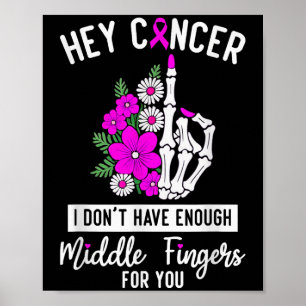 Cancer, jag har inte tillräckligt med Mitten Finge Poster
