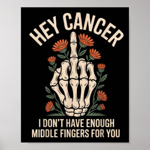 Cancer, jag har inte tillräckligt med Mitten Finge Poster