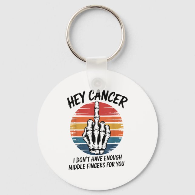 Cancer jag inte har tillräckligt med Mitten Finger Nyckelring (Framsida)