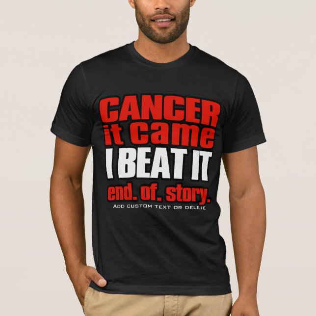 Cancer. Jag slår Cancer. Cancerfri. Tee (Framsida)