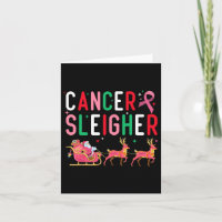 Cancer Jul Rosa Ribbon Santa Sleigh Reindeer