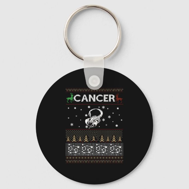Cancer jul, Ugly Sweater Nyckelring (Framsida)