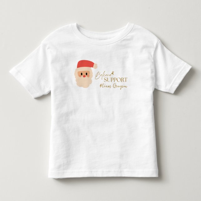 cancer. Julens Anpassningsbar #team namn Småbarn S T Shirt (Framsida)